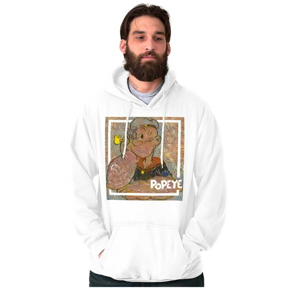 Popeye Van Gogh Modern Art Painting Unisex Plus Size Hoodie Brisco Brands 5X