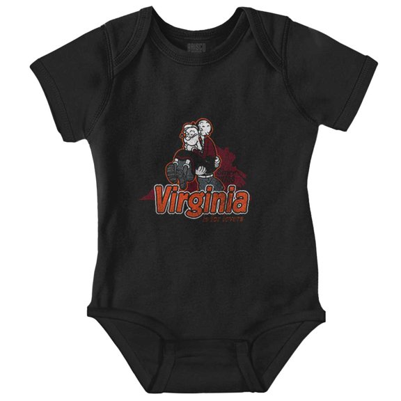 Popeye Virginia is For Lovers Cartoon Romper Boys or Girls Infant Baby Brisco Brands NB
