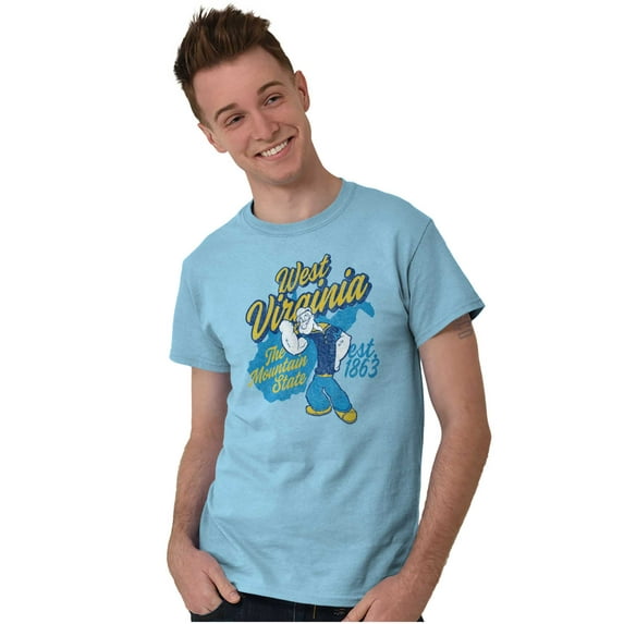 Popeye West Virginia WV Local State Men's Graphic T Shirt Tees Brisco Brands M