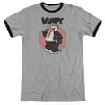 thumbnail image 1 of Popeye Wimpy Adult Ringer T-Shirt Heather Black, 1 of 1