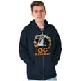 thumbnail image 1 of Popeye Wimpy OG Slacker Funny Retro Zip Up Hoodie Men's Women's Brisco Brands S, 1 of 6
