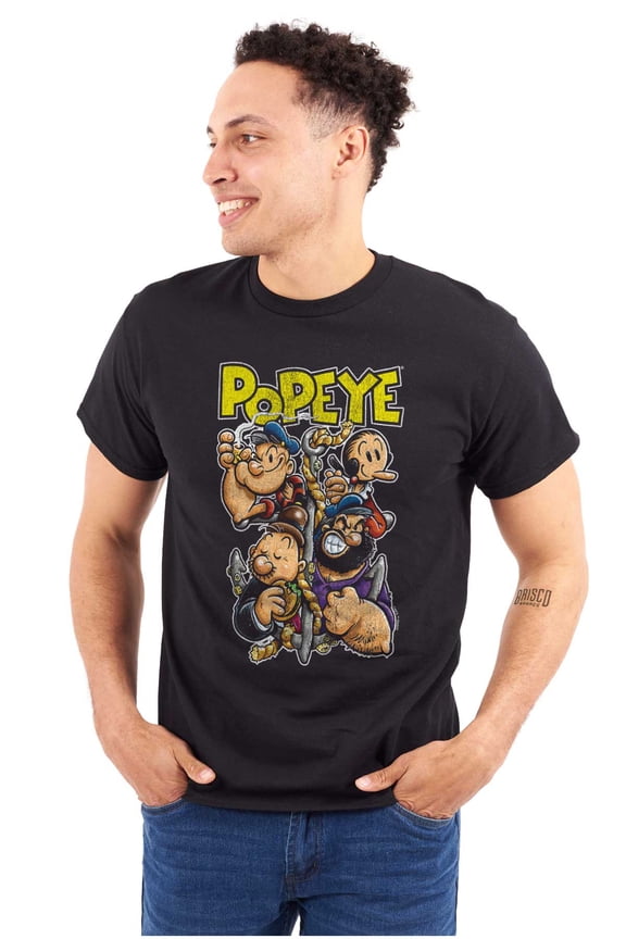 and Friends Anchor Cartoon Men's Graphic T Shirt Tees Brisco Brands L