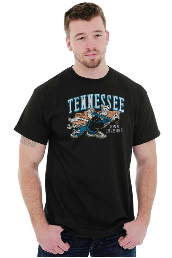 Popeye and Olive Oyl in Tennessee TN Men's Graphic T Shirt Tees Brisco Brands S