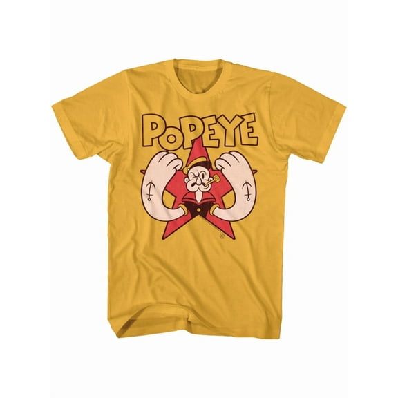 Popeye the Sailor Cartoon Character Huge Muscular Arms Adult T-Shirt Tee