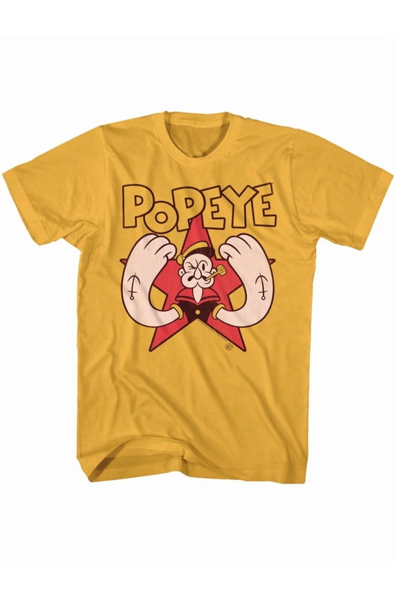 Popeye the Sailor Cartoon Character Huge Muscular Arms Adult T-Shirt Tee