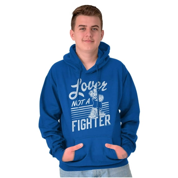 Popeye the Sailor Loves Not a Fighter Hoodie Sweatshirt Women Brisco Brands X