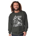 thumbnail image 1 of Popeye the Sailor Loves Not a Fighter Sweatshirt for Men or Women Brisco Brands 5X, 1 of 6
