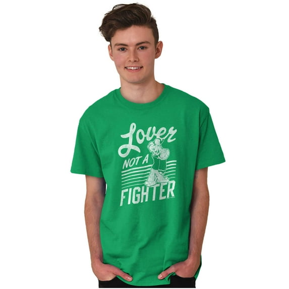 Popeye the Sailor Loves Not a Fighter Women's Graphic T Shirt Tees Brisco Brands X