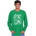 thumbnail image 1 of Popeye the Sailor Loves Not a Fighter Women's Long Sleeve T Shirt Brisco Brands S, 1 of 6