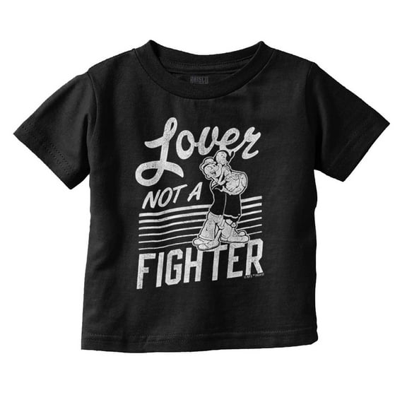 Popeye the Sailor Loves Not a Fighter Youth T Shirt Tee Girls Infant Toddler Brisco Brands 5T