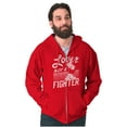 thumbnail image 1 of Popeye the Sailor Loves Not a Fighter Zip Up Hoodie Men's Women's Brisco Brands L, 1 of 6