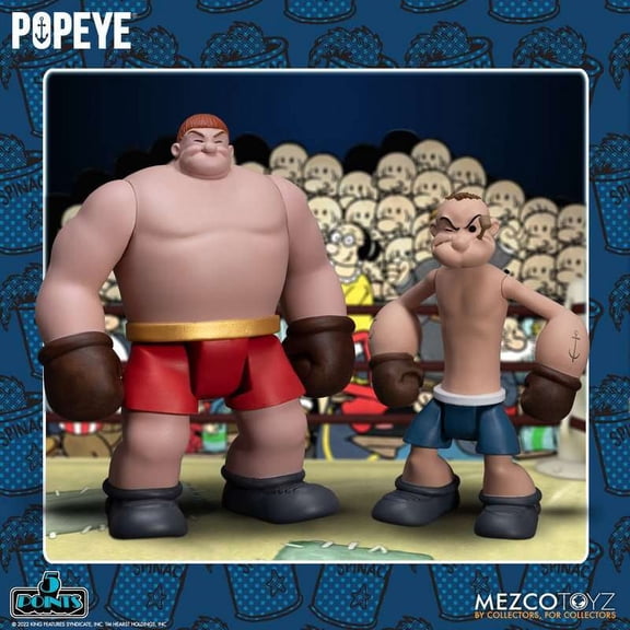 Popeye the Sailor Man 5 Points Popeye & Oxheart in Boxing Ring Action Figure Boxed Set