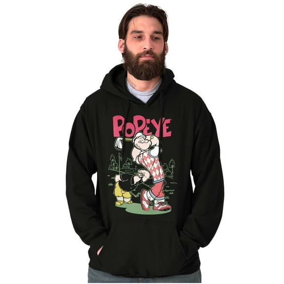 Popeye the Sailor Man Golf Cartoon Hoodie Sweatshirt Women Men Brisco Brands 3X