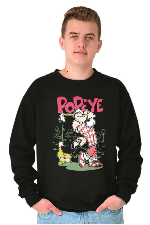 the Sailor Man Golf Cartoon Sweatshirt for Men or Women Brisco Brands S