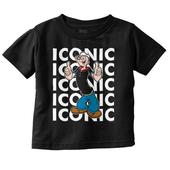 Popeye the Sailor Man Iconic Cartoon Toddler Boy Girl T Shirt Infant Toddler Brisco Brands 12M