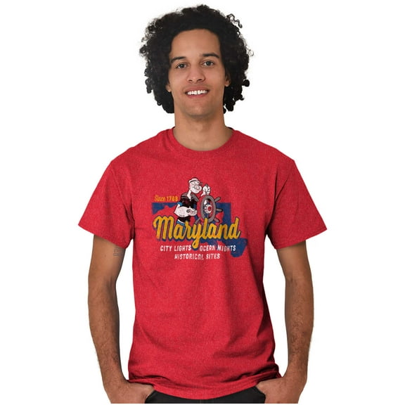 Popeye the Sailor Man Maryland MD Men's Graphic T Shirt Tees Brisco Brands M