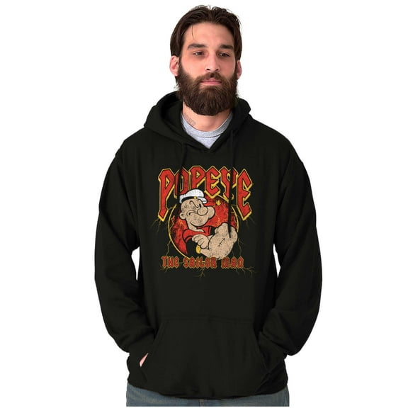 Popeye the Sailor Man Rock Star Unisex Plus Size Hoodie Brisco Brands 4X
