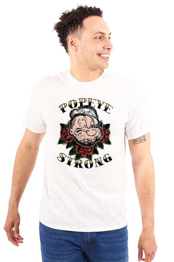 the Sailor Man Strong Tattoo Men's Graphic T Shirt Tees Brisco Brands S