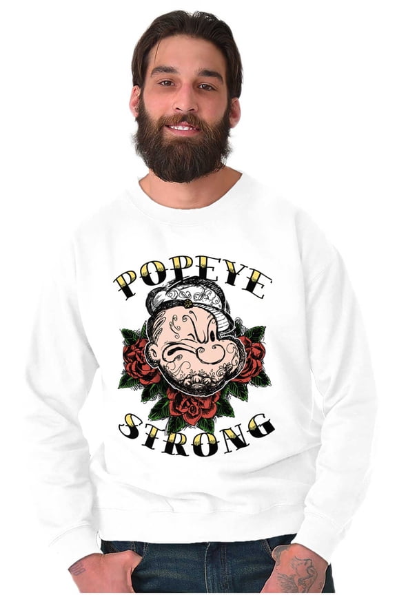 the Sailor Man Strong Tattoo Sweatshirt for Men or Women Brisco Brands 5X