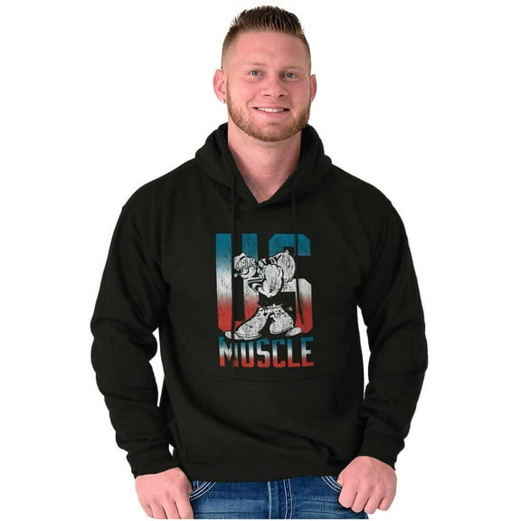 Popeye the Sailor Man US Muscle Funny Unisex Plus Size Hoodie Brisco Brands 2X