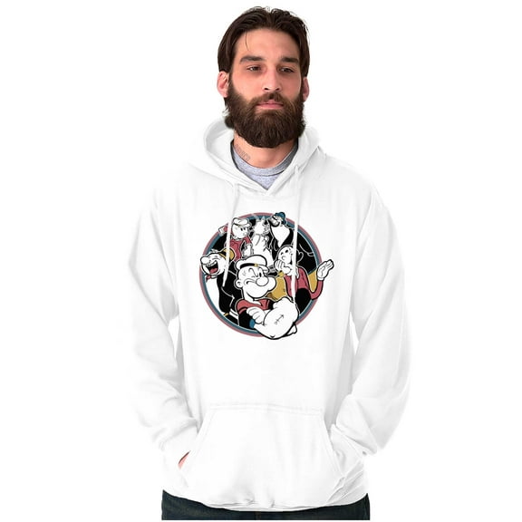 Popeye the Sailor Man and Friends Unisex Plus Size Hoodie Brisco Brands 3X