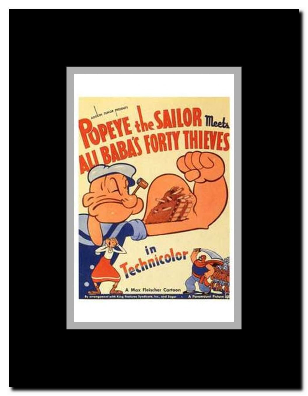 Popeye the Sailor Meets Ali Baba and the Framed Movie Poster