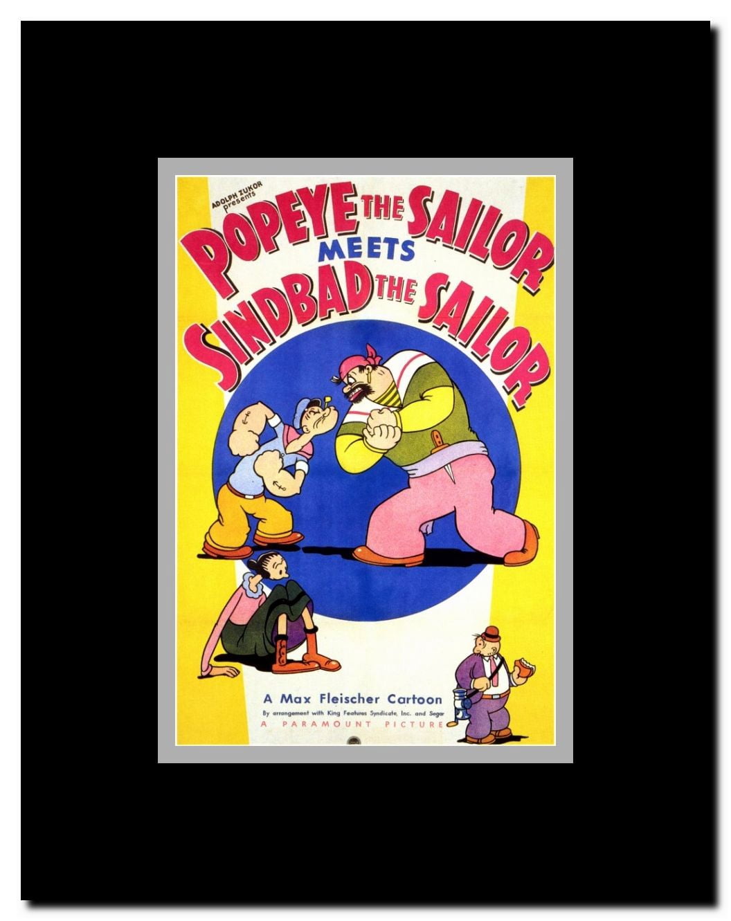 Popeye the Sailor Meets Sinbad the Sailor Framed Movie Poster