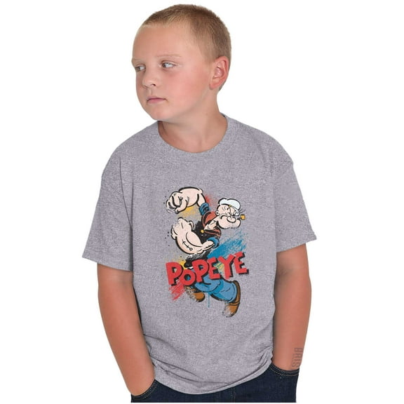Popeye the Sailor Retro Cartoon Comic Crewneck T Shirts Boy Girl Teen Brisco Brands M