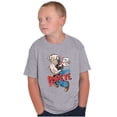 thumbnail image 1 of Popeye the Sailor Retro Cartoon Comic Crewneck T Shirts Boy Girl Teen Brisco Brands XS, 1 of 6