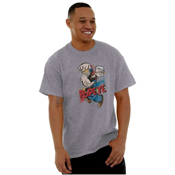 Popeye the Sailor Retro Cartoon Comic Men's Graphic T Shirt Tees Brisco Brands L