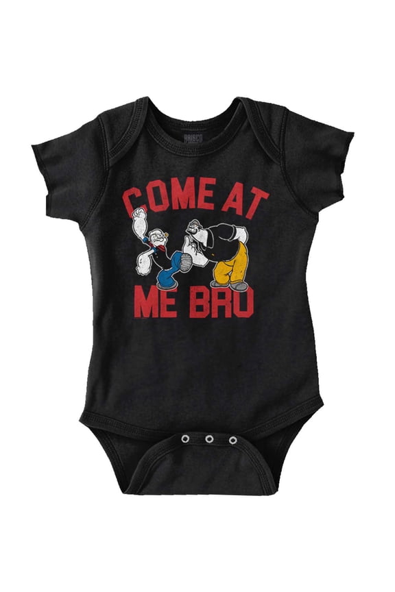 Popeye vs Bluto Come At Me Bro Meme Bodysuit Jumper Boys Infant Baby Brisco Brands 12M