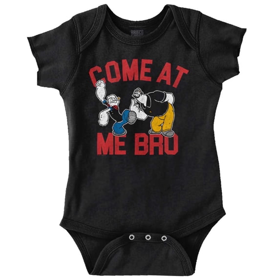 Popeye vs Bluto Come At Me Bro Meme Bodysuit Jumper Boys Infant Baby Brisco Brands 18M