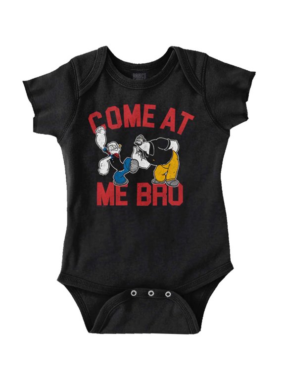 Popeye vs Bluto Come At Me Bro Meme Bodysuit Jumper Boys Infant Baby Brisco Brands 6M