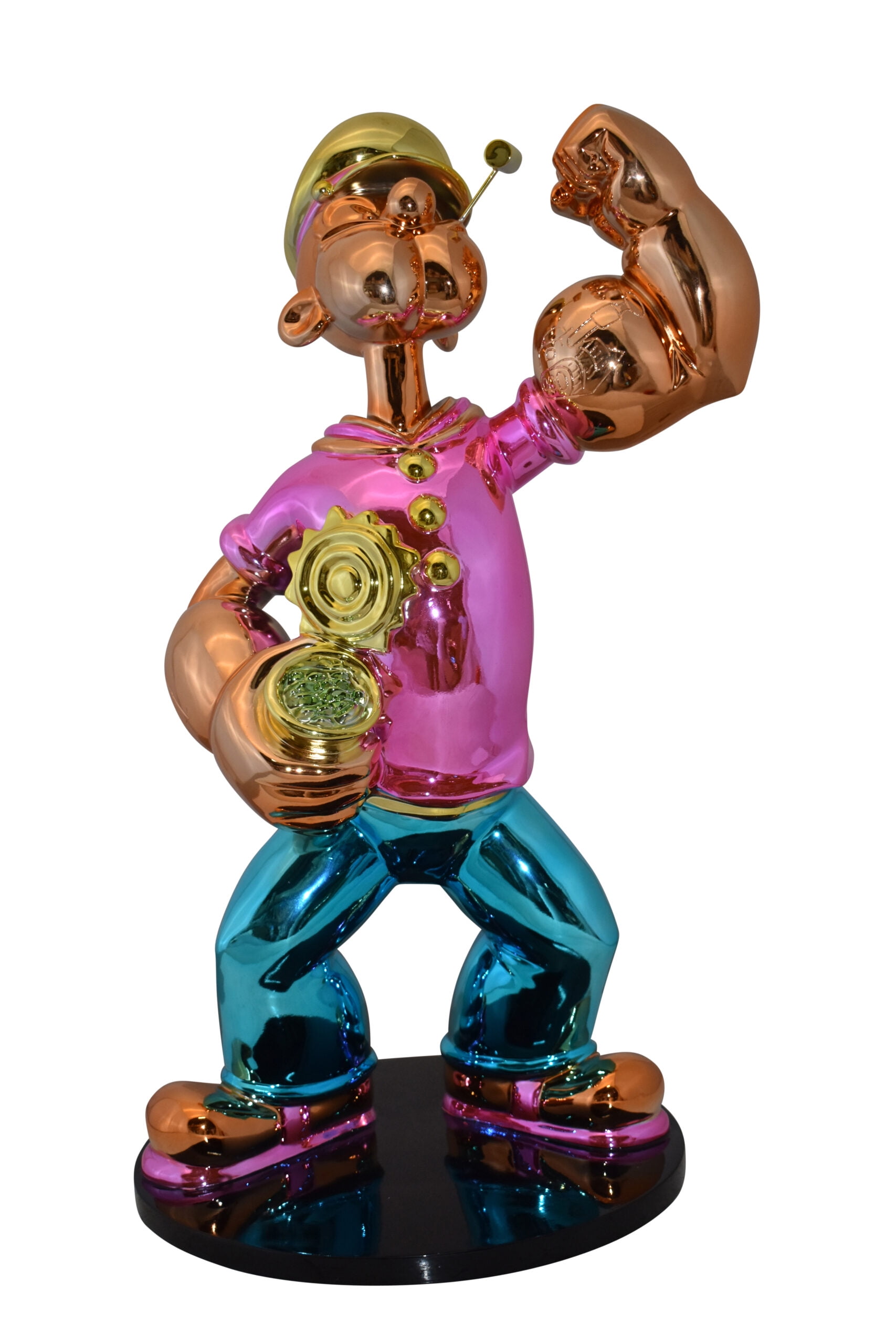 Popeye with Pink shirt Resin Statue Size: 18" x 16" x 31"H