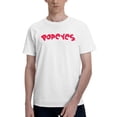 thumbnail image 1 of Popeyes Logo Men'S Basic Short Sleeve T-Shirt Vogue White 6x-Large, 1 of 8