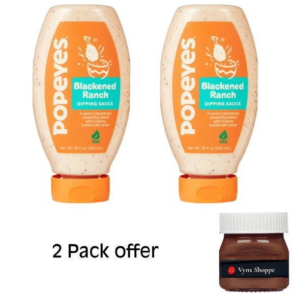 Popeyes Louisiana Kitchen Blackened Ranch Dipping Sauce, 18 oz Bottle