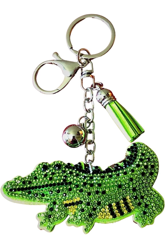 ALLIGATOR Bling Keychain, Purse Charm, Backpack Charm, Crystal Bag Charms