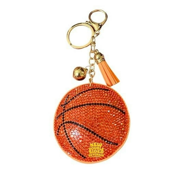 Popfizzy Bling Basketball Keychain for Women and Girls, Purse Charm, Bag Charm, Girls Basketball Gifts, Double Sided