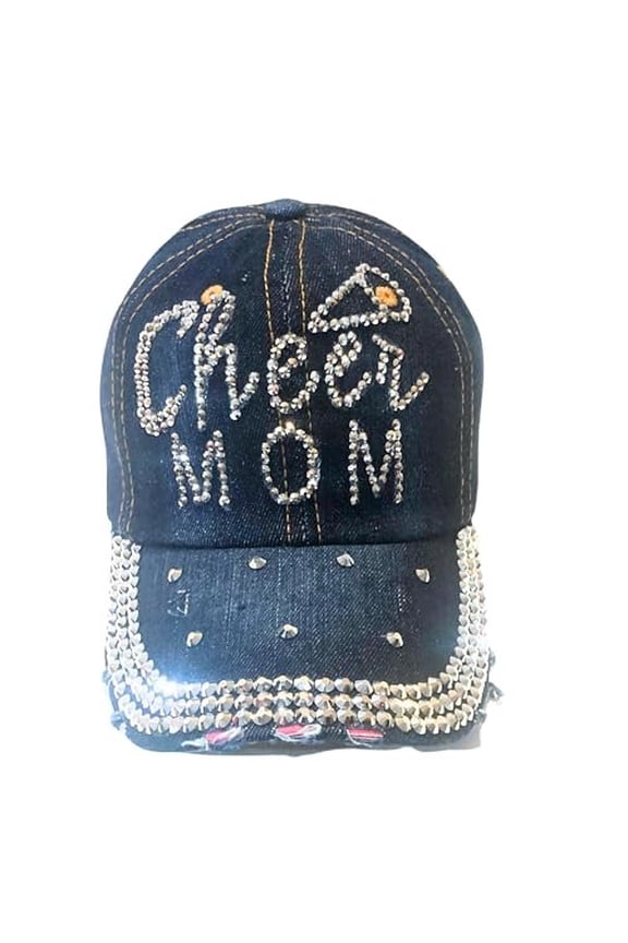 Cheer Mom Hat for Women, Rhinestone Cheer Mom Gifts, Bling Cheer Accessories, Cheer Clothes, Cool Cheer Gifts