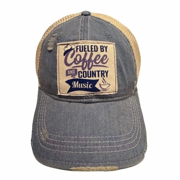 Popfizzy Coffee and Country Music Hat for Women and Men, Adult Funny Baseball Cap, Country Music Gift, Coffee Lover Gift