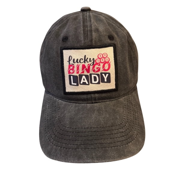 Popfizzy Lucky Bingo Lady Hats for Women, Fun Bingo Caller Gifts for Women, Ladies Gambling Baseball Caps with Funny Sayings
