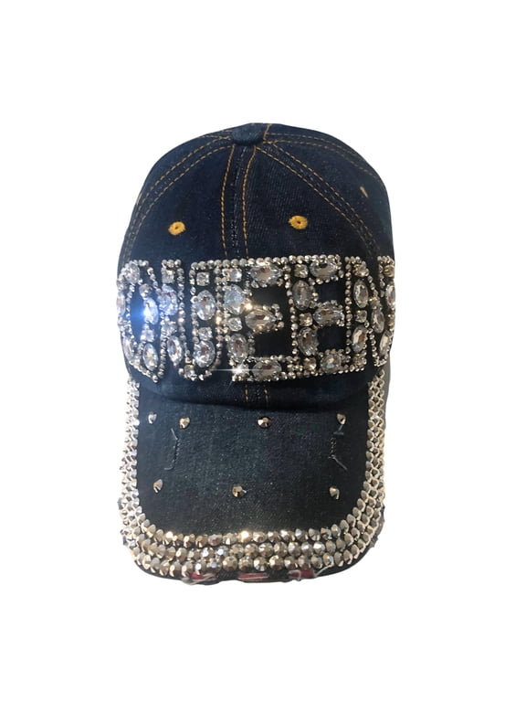 Queen Hats for Women, Bedazzled Queen Gifts, Trendy Diva Accessories, Bling Hats for Women, Sparkly Rhinestone Hat