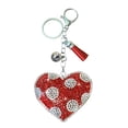 thumbnail image 1 of Popfizzy Red Heart Keychains for Women and Girls, Bedazzled Polka Dot Purse Charm, Bling Backpack Accessories, Heart Gifts, 1 of 8