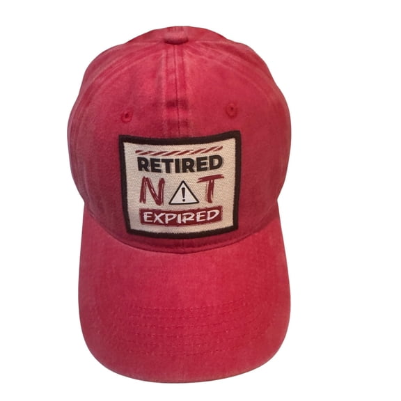 Popfizzy Retired not Expired Funny Hats for Men and Women, Fun Retirement Baseball Caps, Unique Retirement Gifts for Adults