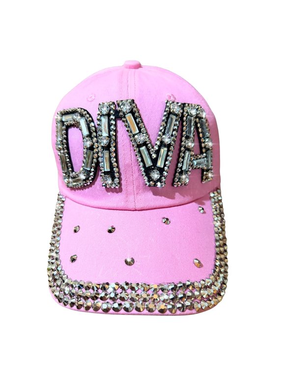 Rhinestone Diva Hat for Women, Bedazzled Queen Gifts, Bling Hats for Women Trendy, Sparkly Princess Accessories