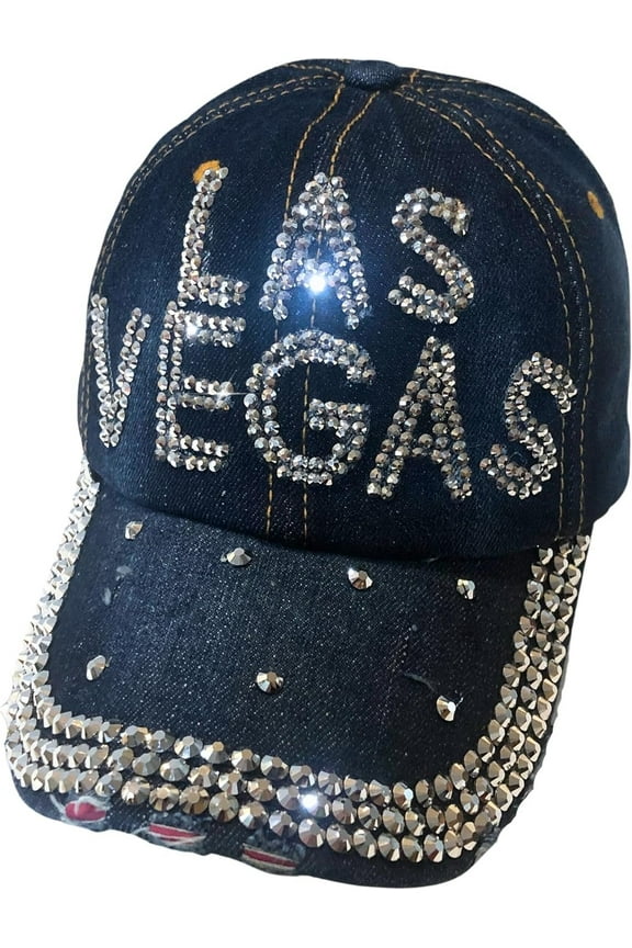 Rhinestone Las Vegas Ball Caps, Bling Bling Las Vegas Hat for Women, Las Vegas Souvenir, Bedazzled Las Vegas Gifts