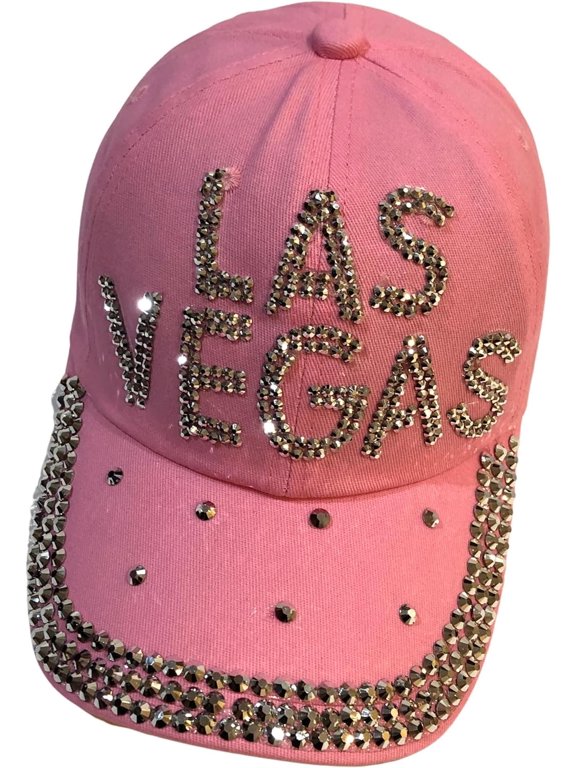 Rhinestone Las Vegas Ball Caps, Bling Las Vegas Hat for Women, Las Vegas Souvenir, Bedazzled Las Vegas Gifts Pink