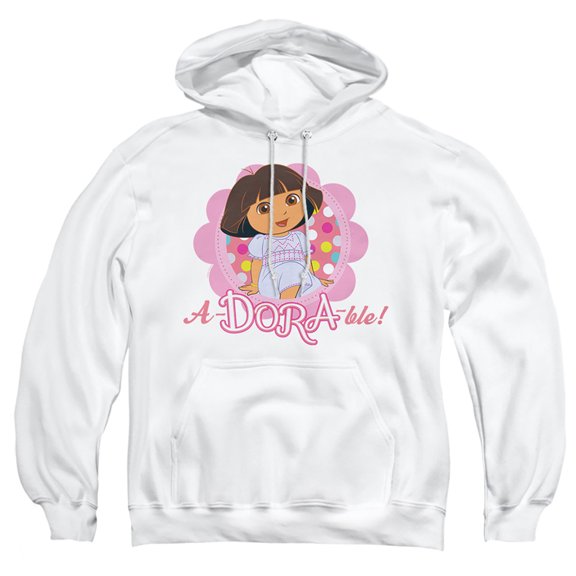 Popfunk Dora The Explorer A-Dora-Ble! Adult Pull-Over Hoodie, White, 2X-Large