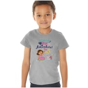 Popfunk Dora The Explorer Always Ready For Adventure Kids T Shirt 3 for Toddler Boys and Girls, Athletic Heather