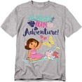 thumbnail image 1 of Popfunk Dora The Explorer Always Ready For Adventure Unisex Adult T Shirt, Athletic Heather, X-Large, 1 of 1